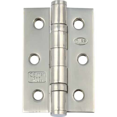 Ball Bearing Door Hinges - Polished Stainless Steel - 76 x 51mm